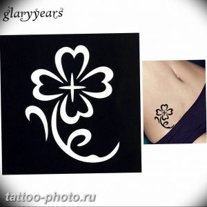фото тату клевер четырехлистный 24.12.2018 №327 - four leaf clover tattoo - tattoo-photo.ru