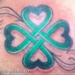 фото тату клевер четырехлистный 24.12.2018 №374 - four leaf clover tattoo - tattoo-photo.ru