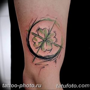 фото тату клевер четырехлистный 24.12.2018 №383 - four leaf clover tattoo - tattoo-photo.ru
