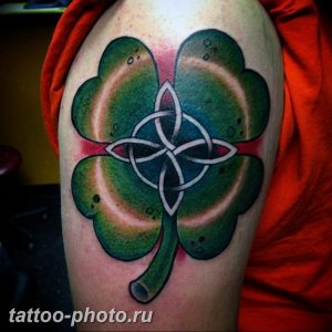 фото тату клевер четырехлистный 24.12.2018 №385 - four leaf clover tattoo - tattoo-photo.ru