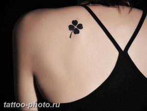 фото тату клевер четырехлистный 24.12.2018 №402 - four leaf clover tattoo - tattoo-photo.ru