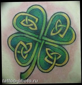 фото тату клевер четырехлистный 24.12.2018 №403 - four leaf clover tattoo - tattoo-photo.ru