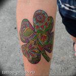 фото тату клевер четырехлистный 24.12.2018 №449 - four leaf clover tattoo - tattoo-photo.ru