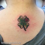 фото тату клевер четырехлистный 24.12.2018 №451 - four leaf clover tattoo - tattoo-photo.ru