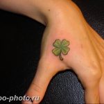 фото тату клевер четырехлистный 24.12.2018 №457 - four leaf clover tattoo - tattoo-photo.ru