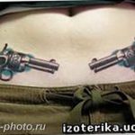 фото тату револьвер 24.12.2018 №005 - photo tattoo revolver - tattoo-photo.ru