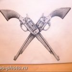 фото тату револьвер 24.12.2018 №314 - photo tattoo revolver - tattoo-photo.ru