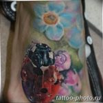 фото идея тату божья коровка 22.12.2018 №016 - photo ladybug tattool- tattoo-photo.ru