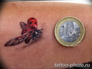 фото идея тату божья коровка 22.12.2018 №043 - photo ladybug tattool- tattoo-photo.ru