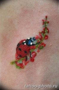фото идея тату божья коровка 22.12.2018 №166 - photo ladybug tattool- tattoo-photo.ru
