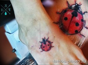 фото идея тату божья коровка 22.12.2018 №210 - photo ladybug tattool- tattoo-photo.ru
