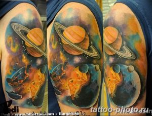 фото тату Сатурн 18.12.2018 №047 - tattoo photo saturn - tattoo-photo.ru