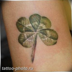 фото тату клевер четырехлистный 24.12.2018 №004 - four leaf clover tattoo - tattoo-photo.ru