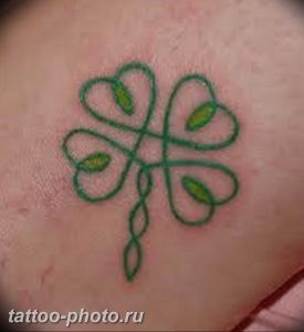 фото тату клевер четырехлистный 24.12.2018 №009 - four leaf clover tattoo - tattoo-photo.ru