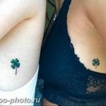 фото тату клевер четырехлистный 24.12.2018 №017 - four leaf clover tattoo - tattoo-photo.ru