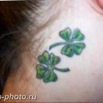 фото тату клевер четырехлистный 24.12.2018 №019 - four leaf clover tattoo - tattoo-photo.ru