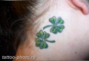 фото тату клевер четырехлистный 24.12.2018 №019 - four leaf clover tattoo - tattoo-photo.ru