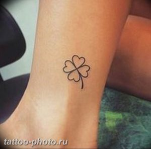фото тату клевер четырехлистный 24.12.2018 №025 - four leaf clover tattoo - tattoo-photo.ru