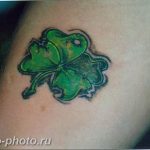 фото тату клевер четырехлистный 24.12.2018 №035 - four leaf clover tattoo - tattoo-photo.ru