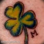 фото тату клевер четырехлистный 24.12.2018 №044 - four leaf clover tattoo - tattoo-photo.ru