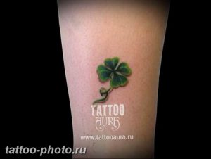 фото тату клевер четырехлистный 24.12.2018 №050 - four leaf clover tattoo - tattoo-photo.ru