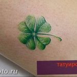 фото тату клевер четырехлистный 24.12.2018 №055 - four leaf clover tattoo - tattoo-photo.ru
