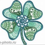 фото тату клевер четырехлистный 24.12.2018 №058 - four leaf clover tattoo - tattoo-photo.ru