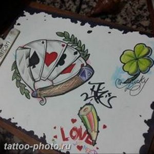 фото тату клевер четырехлистный 24.12.2018 №065 - four leaf clover tattoo - tattoo-photo.ru