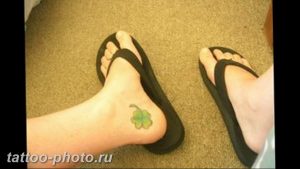 фото тату клевер четырехлистный 24.12.2018 №066 - four leaf clover tattoo - tattoo-photo.ru