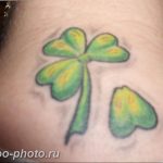 фото тату клевер четырехлистный 24.12.2018 №071 - four leaf clover tattoo - tattoo-photo.ru