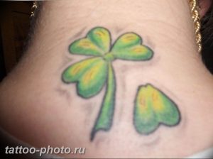 фото тату клевер четырехлистный 24.12.2018 №071 - four leaf clover tattoo - tattoo-photo.ru