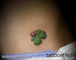 фото тату клевер четырехлистный 24.12.2018 №080 - four leaf clover tattoo - tattoo-photo.ru