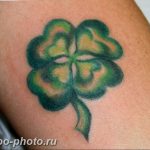 фото тату клевер четырехлистный 24.12.2018 №093 - four leaf clover tattoo - tattoo-photo.ru