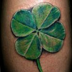 фото тату клевер четырехлистный 24.12.2018 №096 - four leaf clover tattoo - tattoo-photo.ru