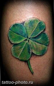 фото тату клевер четырехлистный 24.12.2018 №096 - four leaf clover tattoo - tattoo-photo.ru