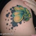 фото тату клевер четырехлистный 24.12.2018 №103 - four leaf clover tattoo - tattoo-photo.ru