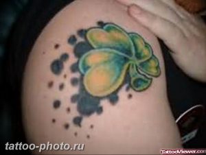 фото тату клевер четырехлистный 24.12.2018 №103 - four leaf clover tattoo - tattoo-photo.ru