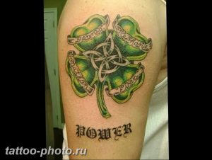 фото тату клевер четырехлистный 24.12.2018 №112 - four leaf clover tattoo - tattoo-photo.ru