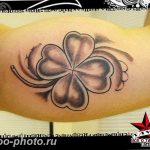 фото тату клевер четырехлистный 24.12.2018 №122 - four leaf clover tattoo - tattoo-photo.ru