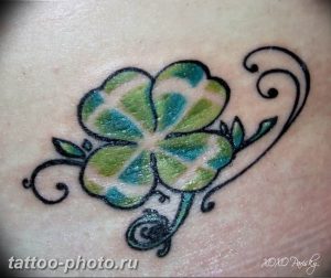 фото тату клевер четырехлистный 24.12.2018 №135 - four leaf clover tattoo - tattoo-photo.ru