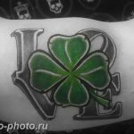 фото тату клевер четырехлистный 24.12.2018 №140 - four leaf clover tattoo - tattoo-photo.ru