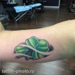 фото тату клевер четырехлистный 24.12.2018 №143 - four leaf clover tattoo - tattoo-photo.ru