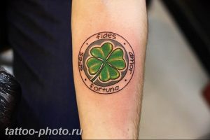 фото тату клевер четырехлистный 24.12.2018 №147 - four leaf clover tattoo - tattoo-photo.ru