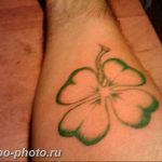 фото тату клевер четырехлистный 24.12.2018 №151 - four leaf clover tattoo - tattoo-photo.ru
