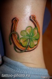 фото тату клевер четырехлистный 24.12.2018 №152 - four leaf clover tattoo - tattoo-photo.ru