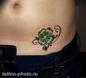 фото тату клевер четырехлистный 24.12.2018 №155 - four leaf clover tattoo - tattoo-photo.ru