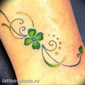 фото тату клевер четырехлистный 24.12.2018 №161 - four leaf clover tattoo - tattoo-photo.ru
