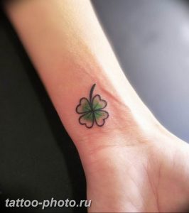 фото тату клевер четырехлистный 24.12.2018 №162 - four leaf clover tattoo - tattoo-photo.ru