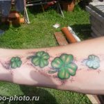 фото тату клевер четырехлистный 24.12.2018 №165 - four leaf clover tattoo - tattoo-photo.ru