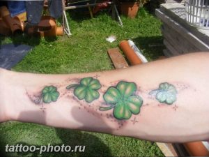 фото тату клевер четырехлистный 24.12.2018 №165 - four leaf clover tattoo - tattoo-photo.ru